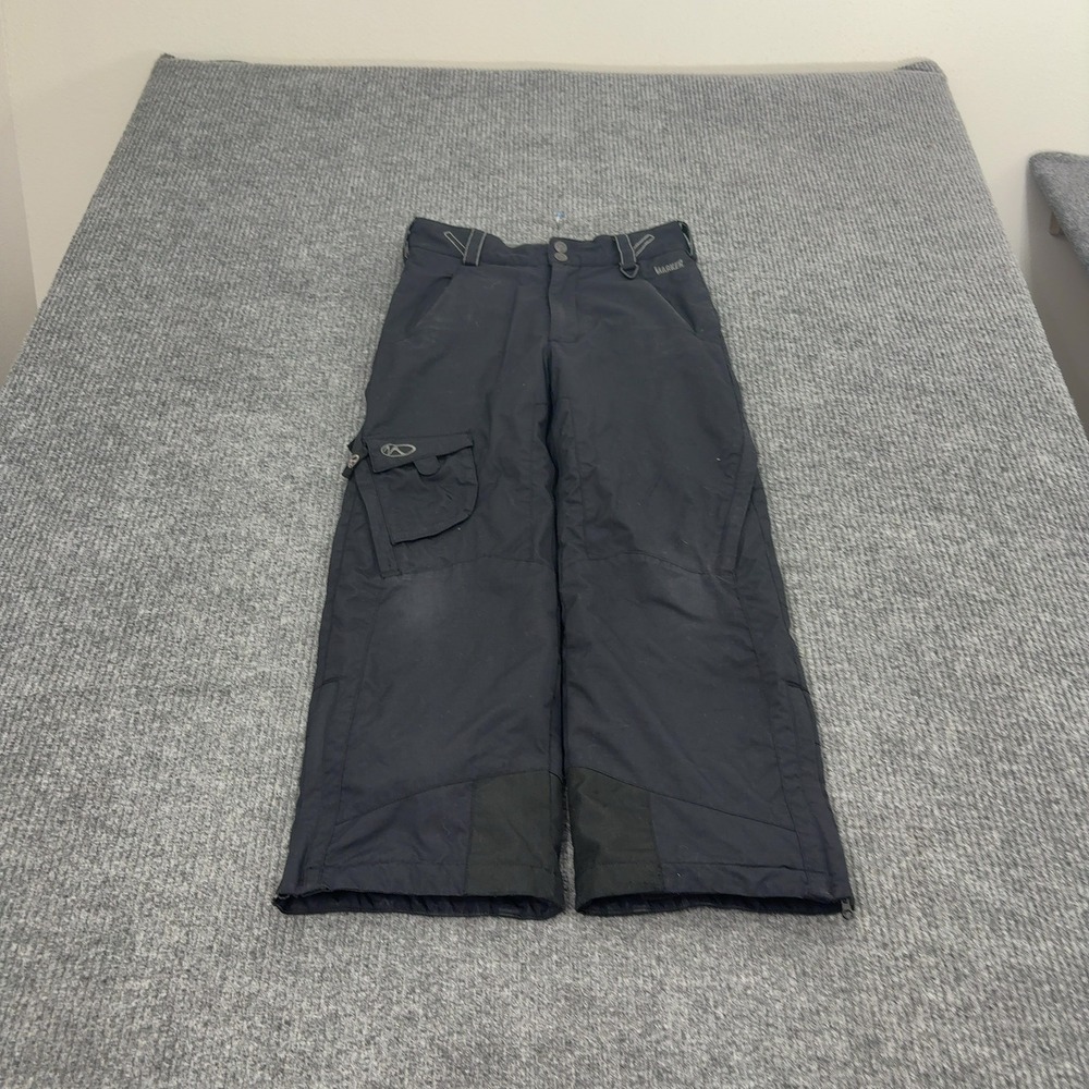 Marker Snow Pants Juniors 10 Black Polyester Cargo Insulated Winter Ski Style
